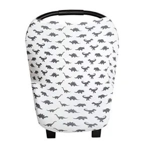 Copper Pearl Baby Car Seat Cover Canopy and Nursing Cover Multi-Use Stretchy 5 in 1 Gift Dinos"Wild", 4.8 Ounces