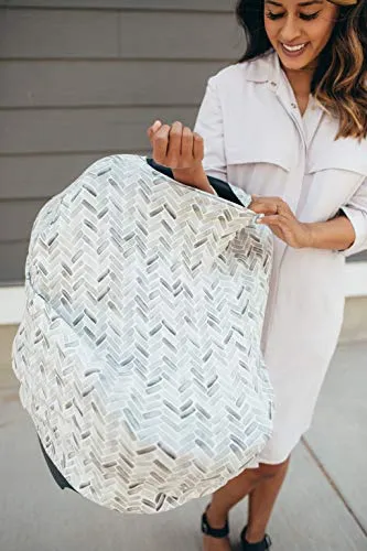 Copper Pearl Baby Car Seat Cover Canopy and Nursing Cover Multi-Use Stretchy 5 in 1 Gift "Alta", 4.8 Ounces