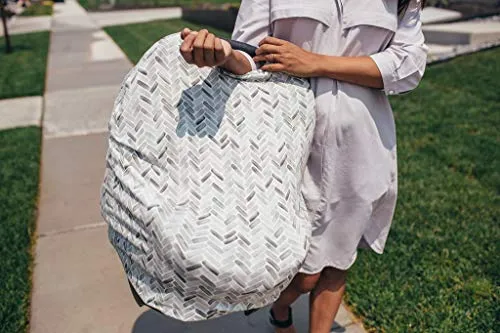 Copper Pearl Baby Car Seat Cover Canopy and Nursing Cover Multi-Use Stretchy 5 in 1 Gift "Alta", 4.8 Ounces