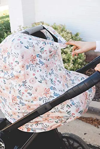 Copper Pearl Baby Car Seat Cover Canopy and Nursing Cover Multi-Use Stretchy 5-In-1 Gift "Autumn"
