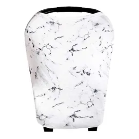 Copper Pearl Baby Car Seat Cover Canopy and Nursing Cover Multi-Use Stretchy 5 in 1 Gift"Marble Gray" b