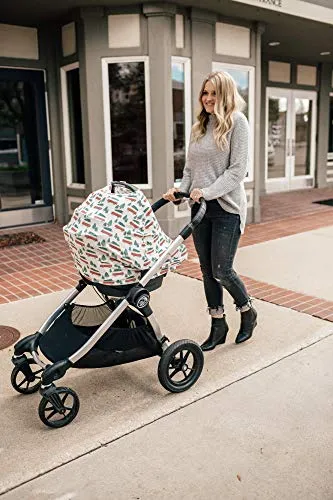 Copper Pearl Baby Car Seat Cover Canopy and Nursing Cover Multi-Use Stretchy 5 in 1 Gift"Nicholas" by Copper Pearl