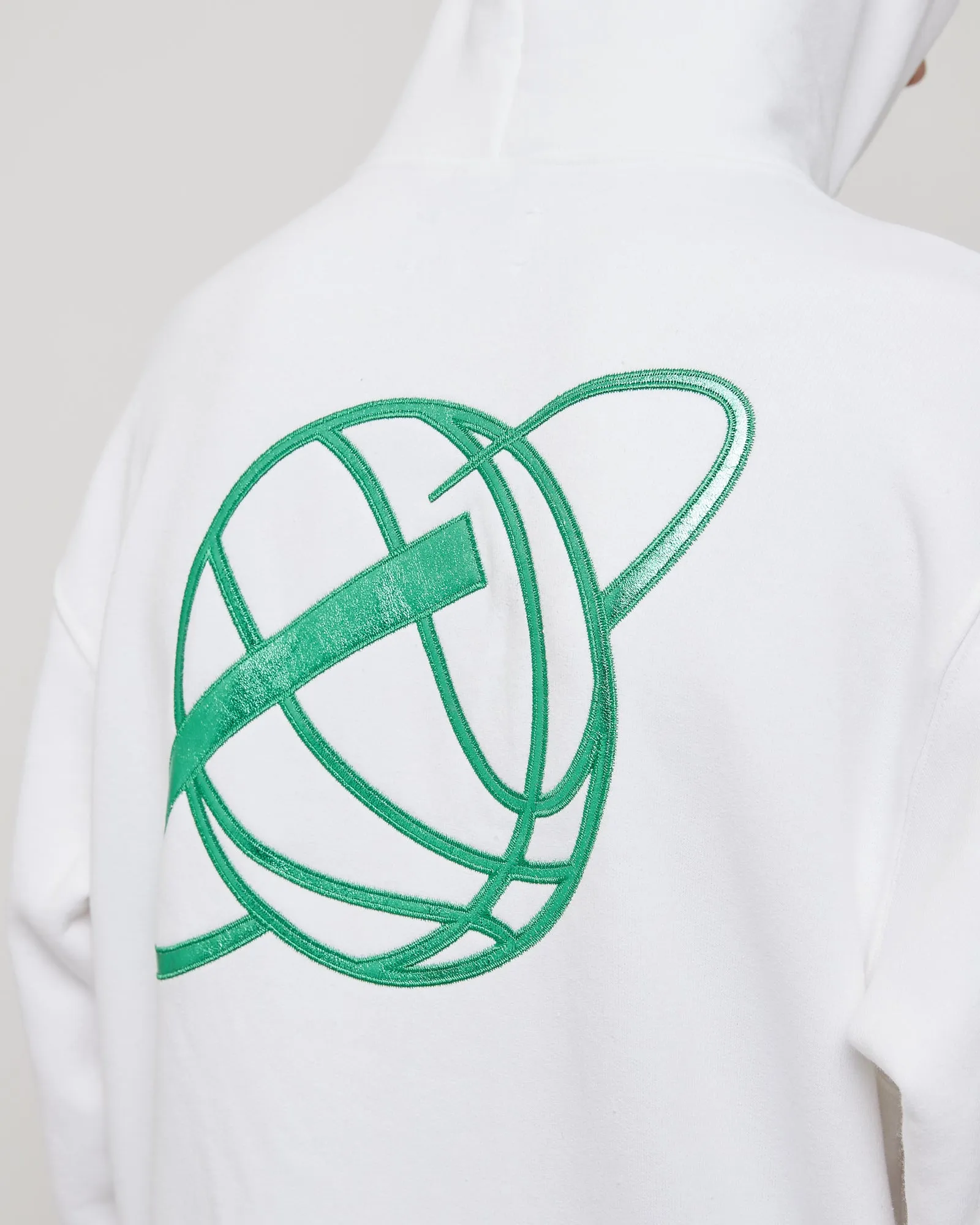 Just Don Logo Hoodie in White