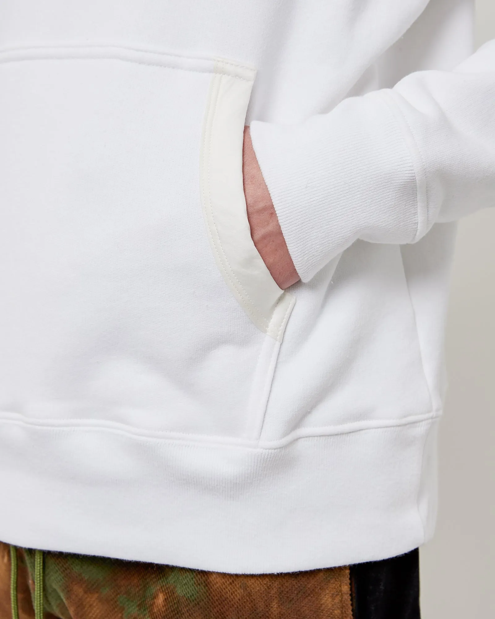 Just Don Logo Hoodie in White