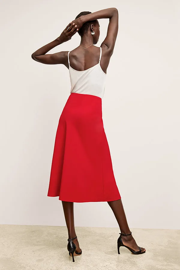 Orchard Skirt - Eco Sateen :: Maraschino
