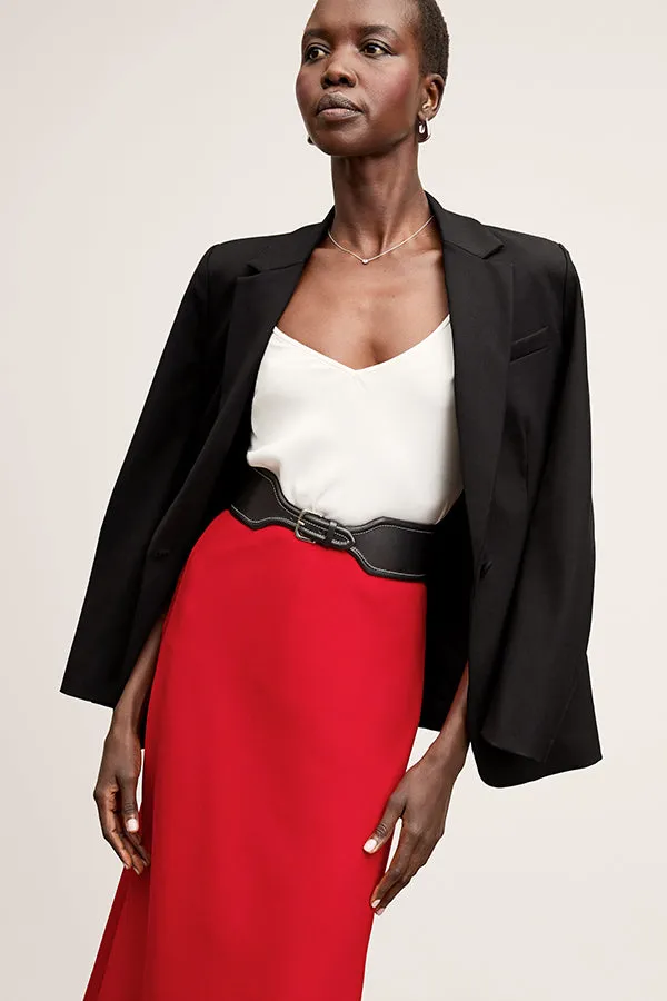 Orchard Skirt - Eco Sateen :: Maraschino