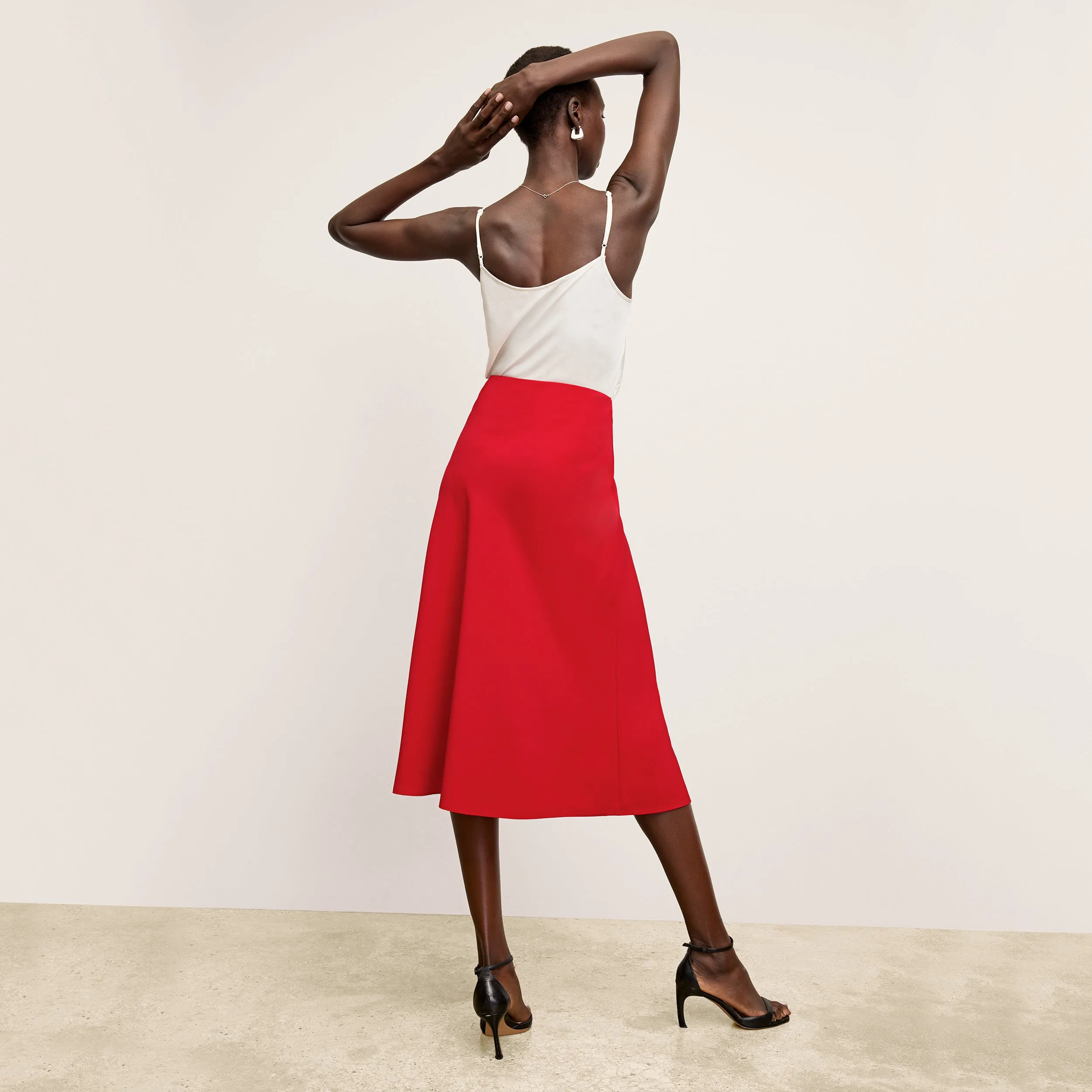 Orchard Skirt - Eco Sateen :: Maraschino
