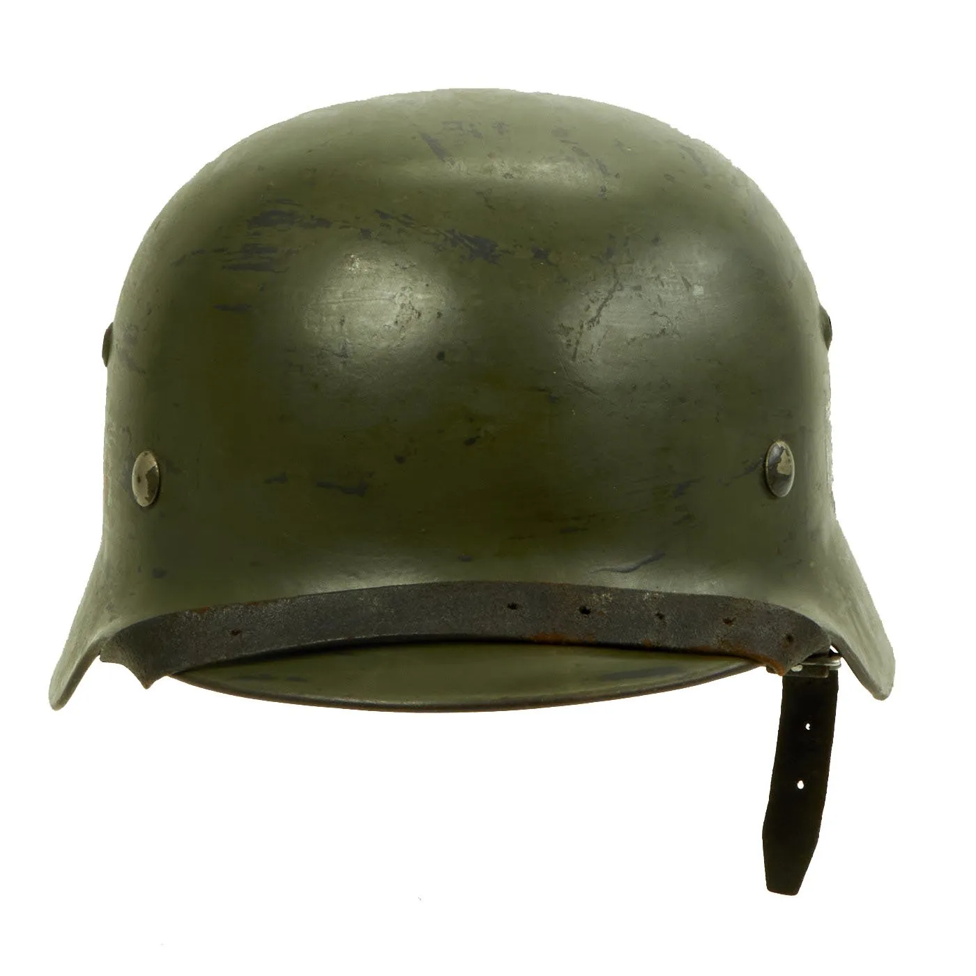 Original German WWII Named Army Heer M35 Double Decal Helmet with 1937 Dated Size 58cm Liner - SE66