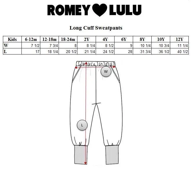 Romey Loves Lulu Long Cuff Sweatpants | Yellow Bows
